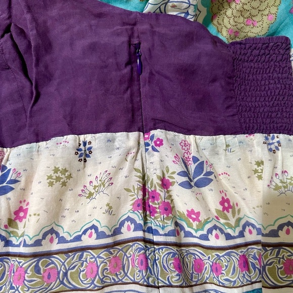 Anthropologie Maeve Purple Skoura Idyll Tree Print Halter Maxi Dress Size 0 - Picture 14 of 14